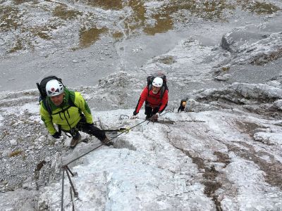 013 - Die ersten Hoehenmeter im Gauablickklettersteig